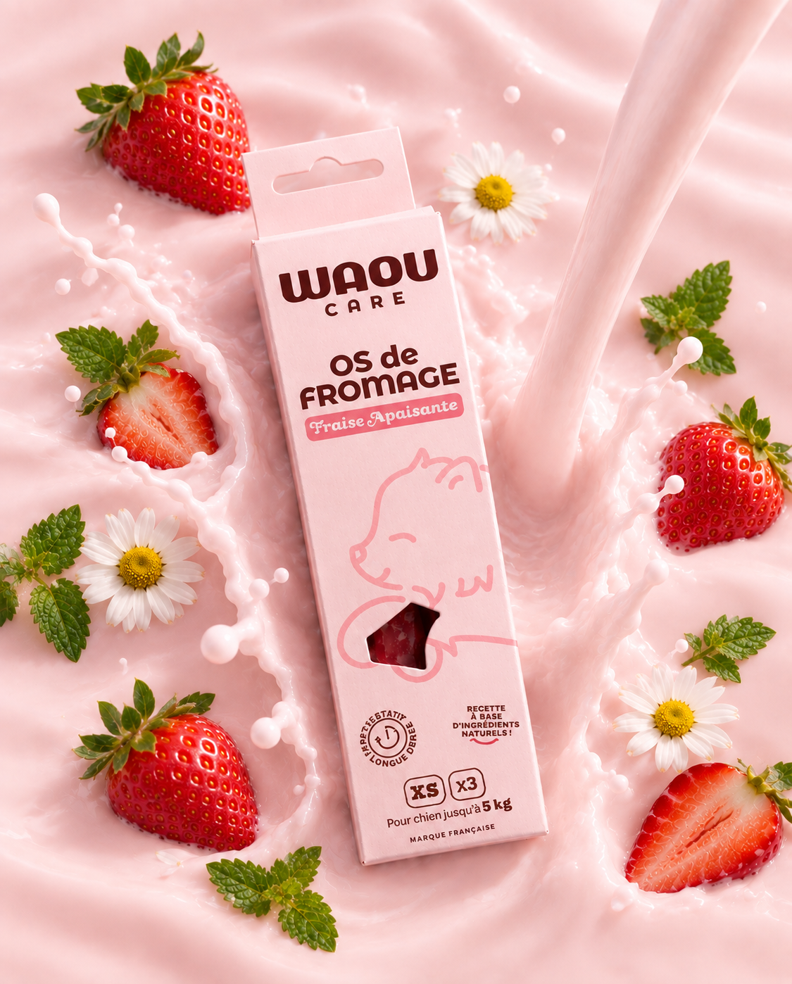 Os mastication longue durée · Saveur Fraise 🍓